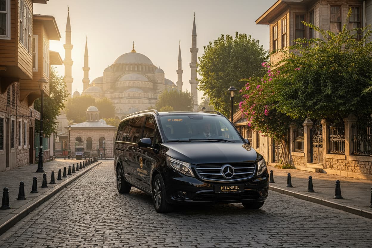TTT Transfer – Trustable Turkish Transfer Mercedes Vito private transfer from Istanbul Old Town Sultanahmet to Istanbul Airport with Blue Mosque and Hagia Sophia
